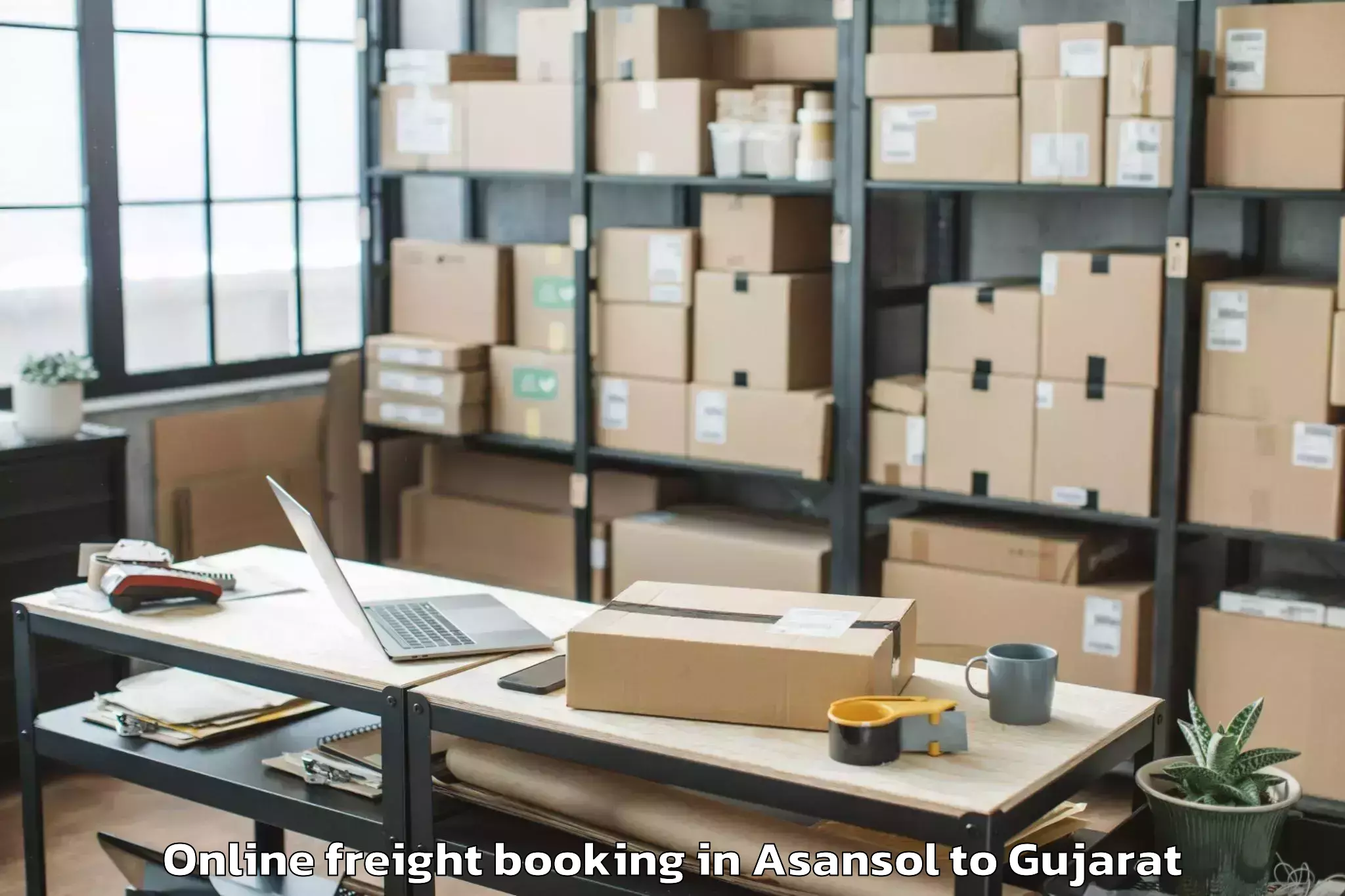 Hassle-Free Asansol to Sanand Online Freight Booking